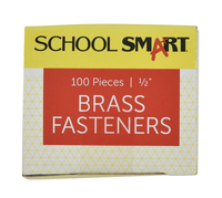 Image for School Smart Prong Fasteners, 1/2 Inches, Size 2, Brass Plated, Pack of 100 from School Specialty
